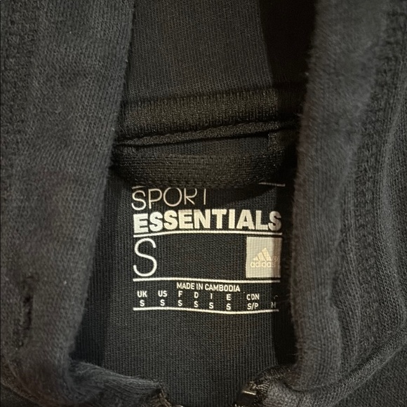 Adidas Sport Essentials Black Zip Up Sweater - Picture 2 of 3